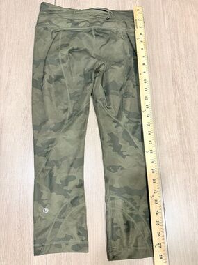 lululemon athletica  Olive Green Camo Leggings